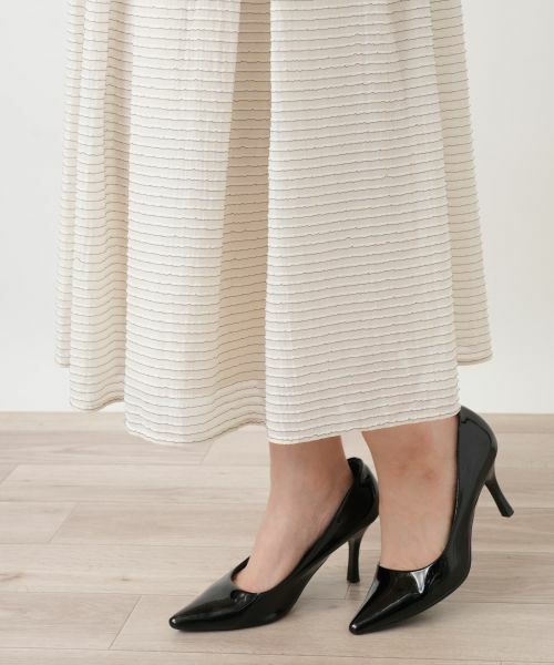 Leilian / レリアン ミニ・ひざ丈スカート | ボーダープリーツスカート | 詳細13