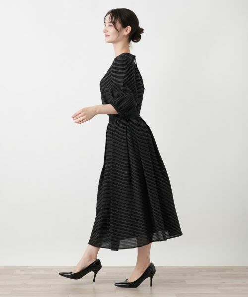 Leilian / レリアン ミニ・ひざ丈スカート | ボーダープリーツスカート | 詳細2