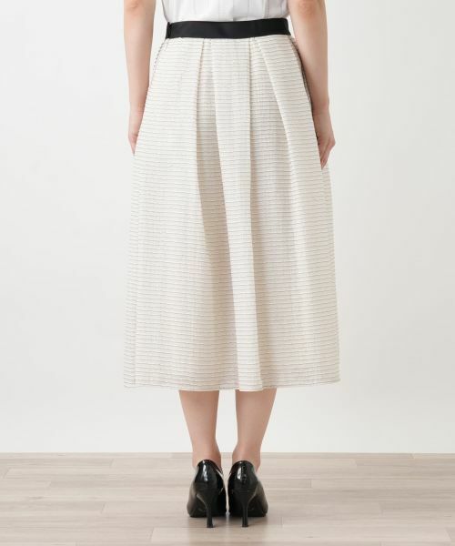 Leilian / レリアン ミニ・ひざ丈スカート | ボーダープリーツスカート | 詳細9
