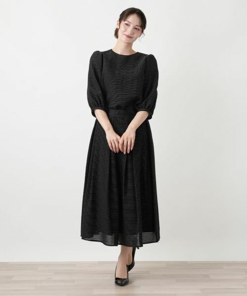 Leilian / レリアン シャツ・ブラウス | ボーダーパフスリーブブラウス | 詳細1