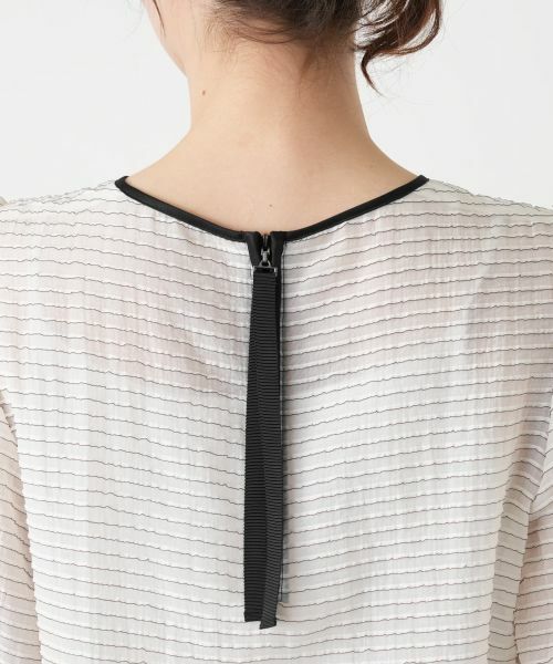 Leilian / レリアン シャツ・ブラウス | ボーダーパフスリーブブラウス | 詳細11