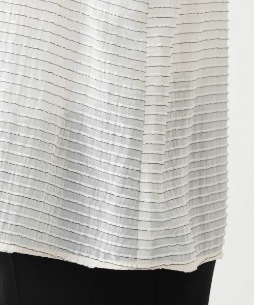 Leilian / レリアン シャツ・ブラウス | ボーダーパフスリーブブラウス | 詳細13