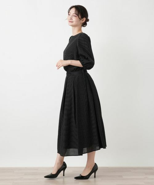 Leilian / レリアン シャツ・ブラウス | ボーダーパフスリーブブラウス | 詳細2