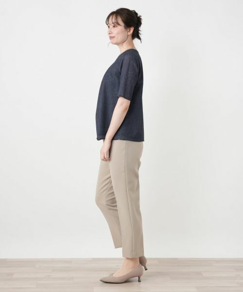 Leilian / レリアン カットソー | ラメネックタックカットソー | 詳細2