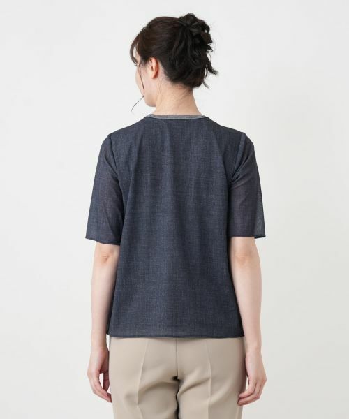 Leilian / レリアン カットソー | ラメネックタックカットソー | 詳細6