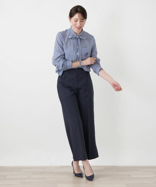 Leilian / レリアン シャツ・ブラウス | ギンガムチェックボウタイブラウス | 詳細4