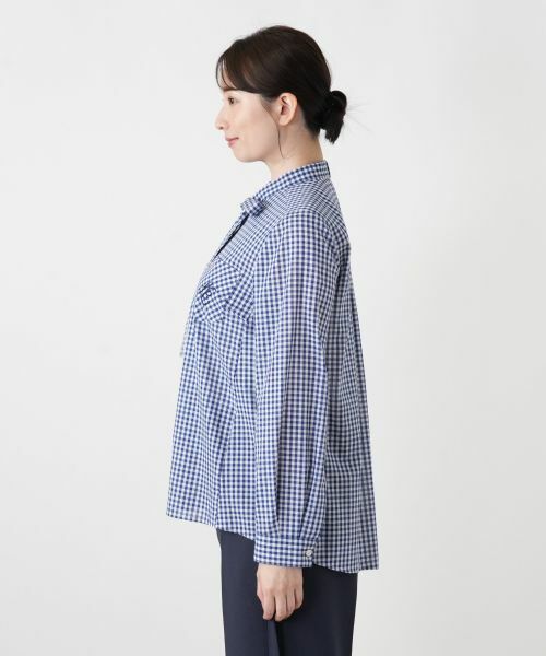 Leilian / レリアン シャツ・ブラウス | ギンガムチェックボウタイブラウス | 詳細8