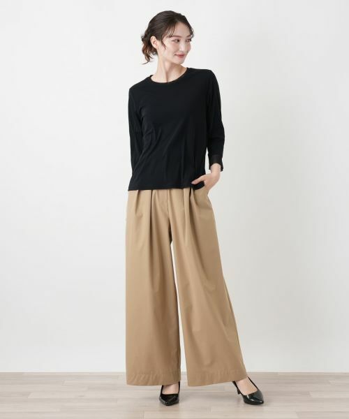 Leilian / レリアン カットソー | メッシュ切替クルーネックカットソー | 詳細1