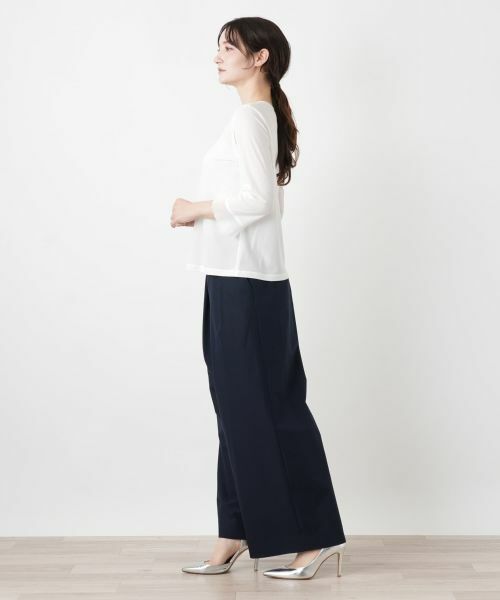 Leilian / レリアン カットソー | メッシュ切替クルーネックカットソー | 詳細5