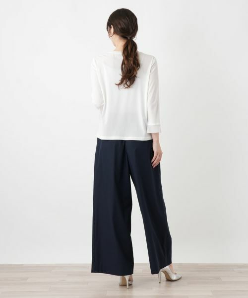 Leilian / レリアン カットソー | メッシュ切替クルーネックカットソー | 詳細6