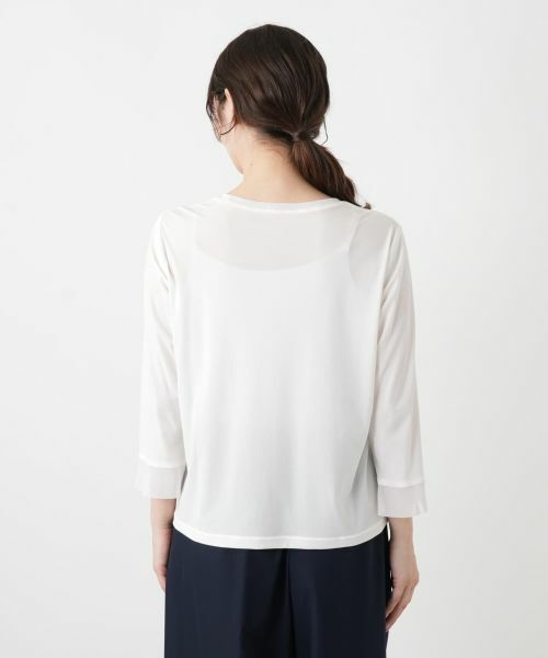 Leilian / レリアン カットソー | メッシュ切替クルーネックカットソー | 詳細9