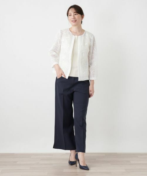 Leilian / レリアン テーラードジャケット | シアーノーカラージャケット | 詳細1