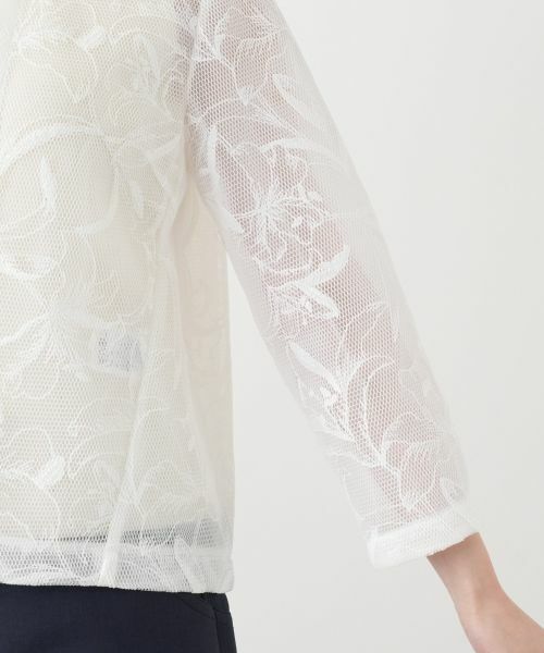 Leilian / レリアン テーラードジャケット | シアーノーカラージャケット | 詳細9