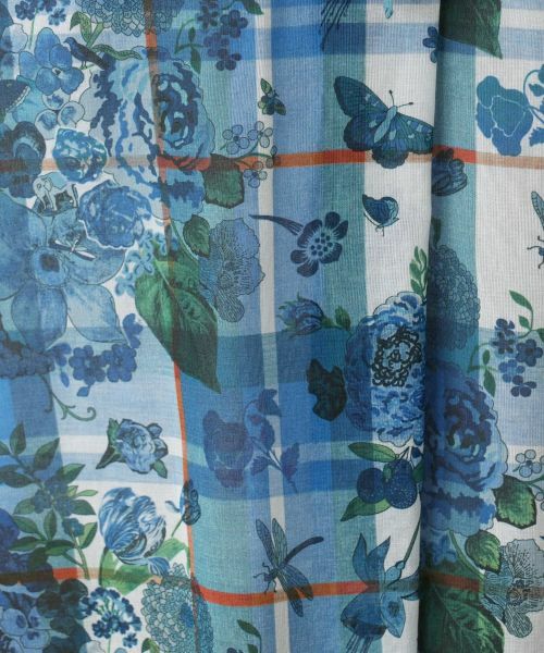 Leilian / レリアン シャツ・ブラウス | フラワー柄チェックスキッパーブラウス | 詳細11