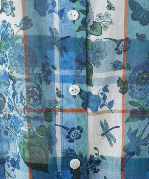 Leilian / レリアン シャツ・ブラウス | フラワー柄チェック襟付きブラウス | 詳細12