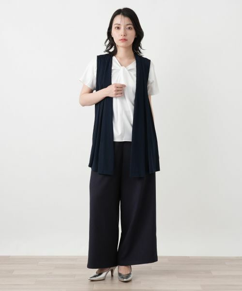 Leilian / レリアン テーラードジャケット | ノーボタンジレ | 詳細1
