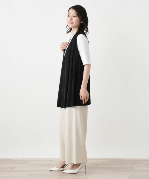 Leilian / レリアン テーラードジャケット | ノーボタンジレ | 詳細5