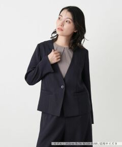 Leilian / レリアン テーラードジャケット | Vネックノーカラージャケット