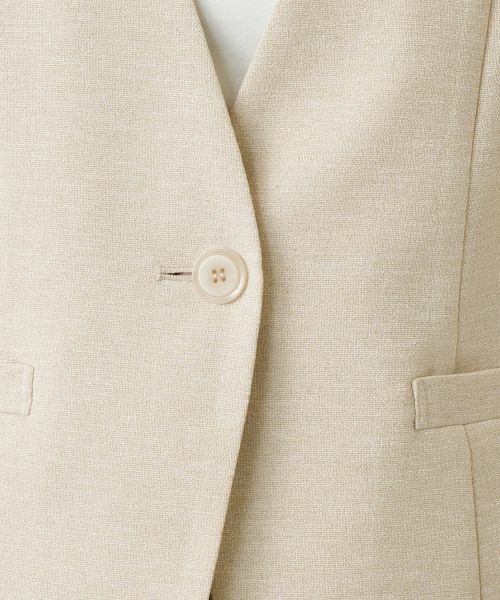 Leilian / レリアン テーラードジャケット | Vネックノーカラージャケット | 詳細17