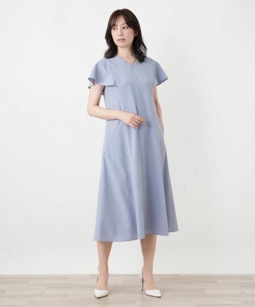 Leilian / レリアン ドレス | Vネックフレアワンピース | 詳細4