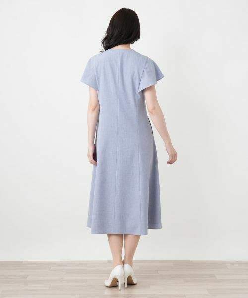 Leilian / レリアン ドレス | Vネックフレアワンピース | 詳細6