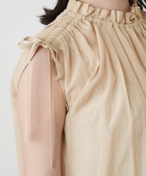 Leilian / レリアン シャツ・ブラウス | ノースリーブギャザーブラウス | 詳細14