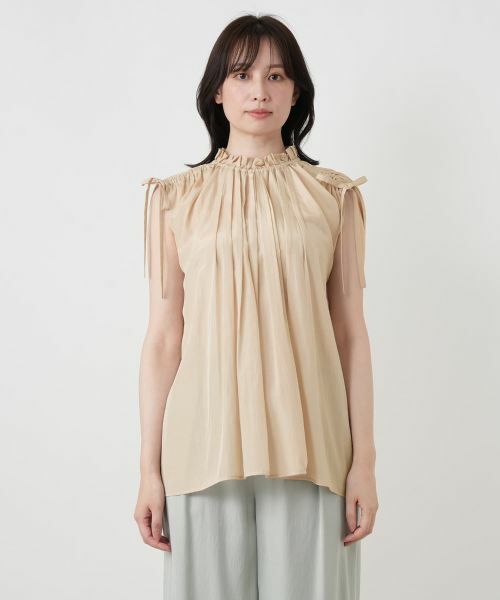 Leilian / レリアン シャツ・ブラウス | ノースリーブギャザーブラウス | 詳細7