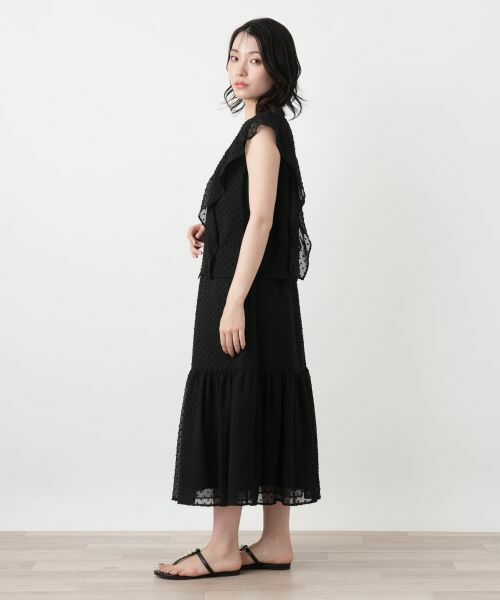 Leilian / レリアン ミニ・ひざ丈スカート | シアーロングフレアスカート | 詳細2