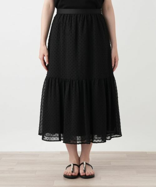 Leilian / レリアン ミニ・ひざ丈スカート | シアーロングフレアスカート | 詳細4