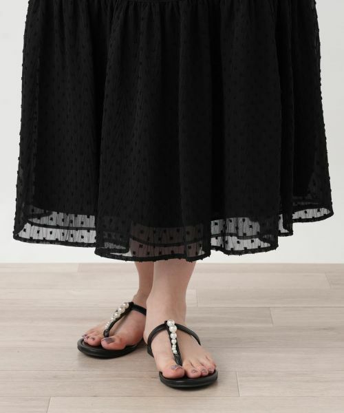 Leilian / レリアン ミニ・ひざ丈スカート | シアーロングフレアスカート | 詳細9