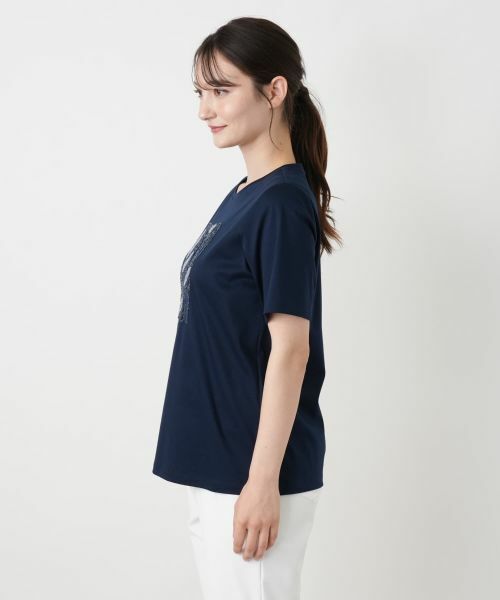 Leilian / レリアン カットソー | 刺繍クルーネックTシャツ【MUSE BY ROCHAS Premiere】 | 詳細11