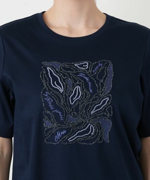 Leilian / レリアン カットソー | 刺繍クルーネックTシャツ【MUSE BY ROCHAS Premiere】 | 詳細13