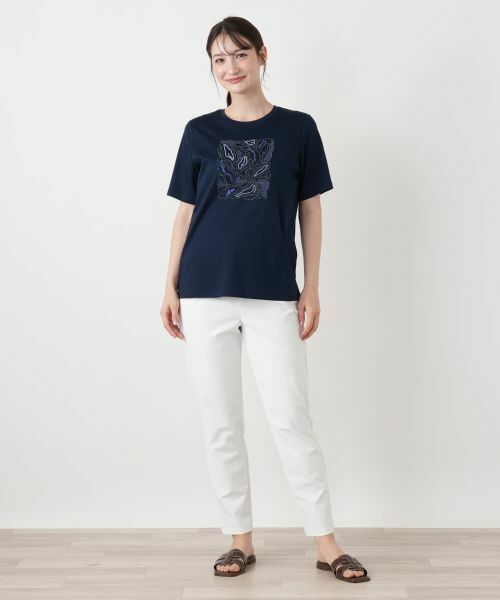 Leilian / レリアン カットソー | 刺繍クルーネックTシャツ【MUSE BY ROCHAS Premiere】 | 詳細7