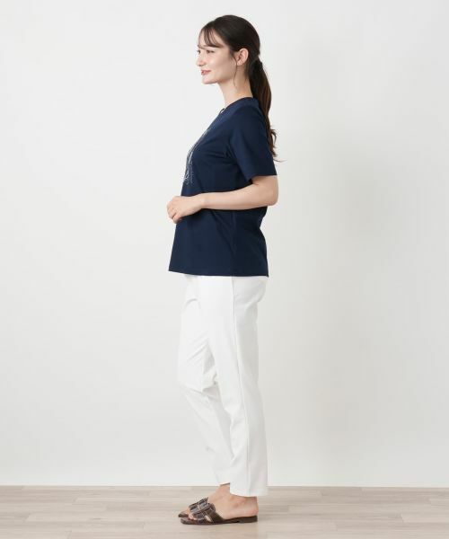 Leilian / レリアン カットソー | 刺繍クルーネックTシャツ【MUSE BY ROCHAS Premiere】 | 詳細8