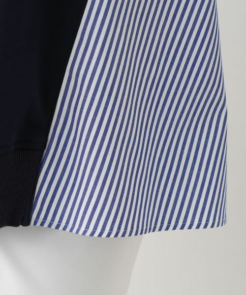 Leilian / レリアン シャツ・ブラウス | ストライプ切替Aラインブラウス【MUSE BY ROCHAS Premiere】 | 詳細10