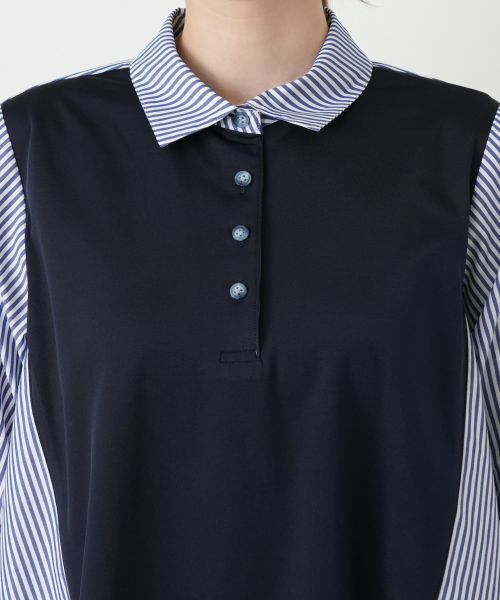 Leilian / レリアン シャツ・ブラウス | ストライプ切替Aラインブラウス【MUSE BY ROCHAS Premiere】 | 詳細7