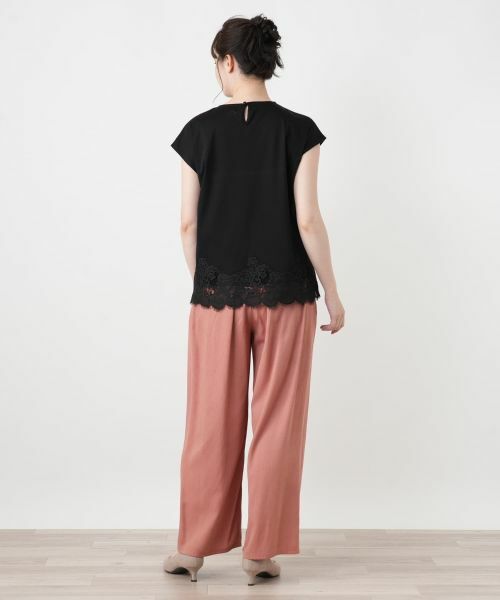 Leilian / レリアン カットソー | レースレイヤードフレンチスリーブカットソー | 詳細3