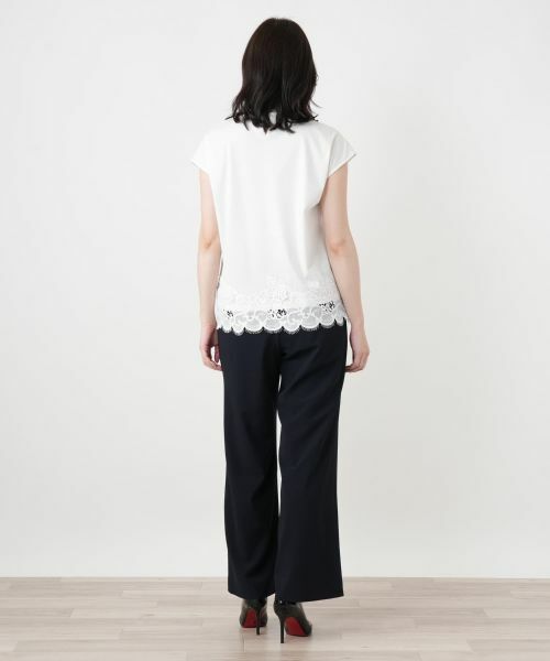 Leilian / レリアン カットソー | レースレイヤードフレンチスリーブカットソー | 詳細6