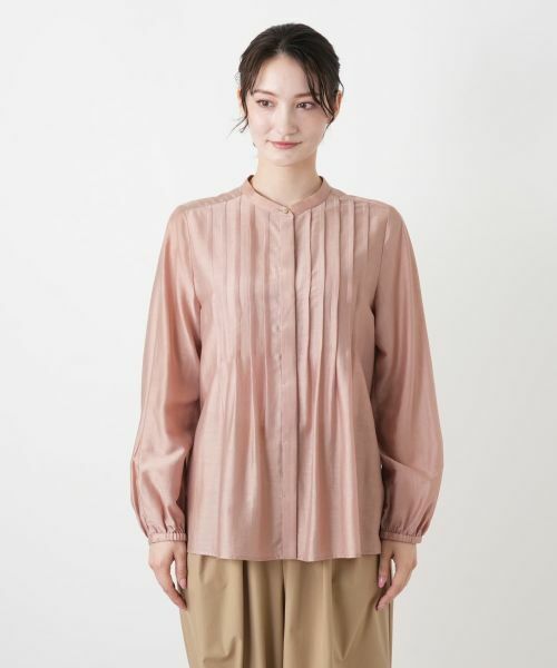 Leilian / レリアン シャツ・ブラウス | ピンタックバンドカラーブラウス【Leilian WHITE LABEL】 | 詳細10