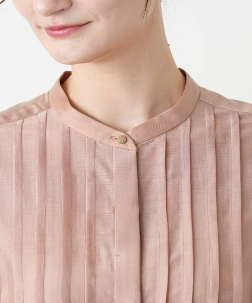 Leilian / レリアン シャツ・ブラウス | ピンタックバンドカラーブラウス【Leilian WHITE LABEL】 | 詳細13
