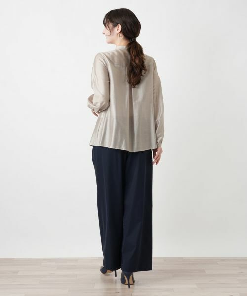 Leilian / レリアン シャツ・ブラウス | ピンタックバンドカラーブラウス【Leilian WHITE LABEL】 | 詳細3