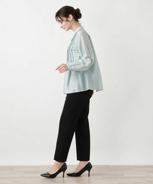 Leilian / レリアン シャツ・ブラウス | ピンタックバンドカラーブラウス【Leilian WHITE LABEL】 | 詳細5