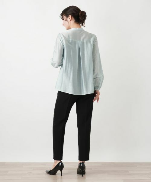Leilian / レリアン シャツ・ブラウス | ピンタックバンドカラーブラウス【Leilian WHITE LABEL】 | 詳細6