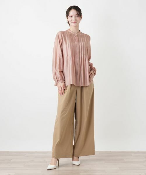 Leilian / レリアン シャツ・ブラウス | ピンタックバンドカラーブラウス【Leilian WHITE LABEL】 | 詳細7