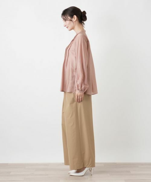 Leilian / レリアン シャツ・ブラウス | ピンタックバンドカラーブラウス【Leilian WHITE LABEL】 | 詳細8