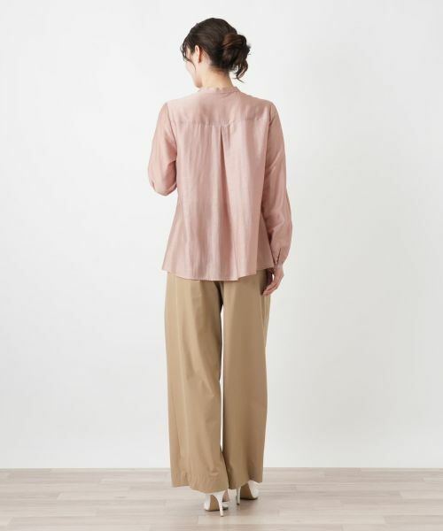 Leilian / レリアン シャツ・ブラウス | ピンタックバンドカラーブラウス【Leilian WHITE LABEL】 | 詳細9