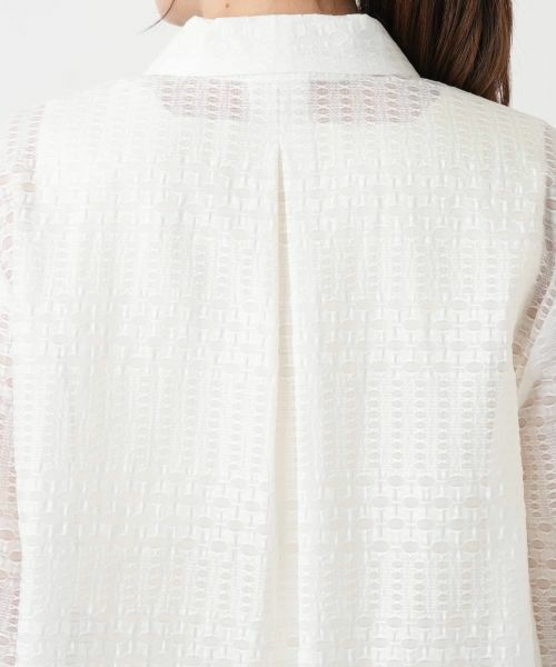 Leilian / レリアン シャツ・ブラウス | 幾何学チェックシアーブラウス【Leilian WHITE LABEL】 | 詳細14