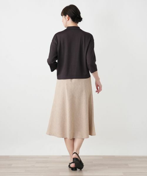 Leilian / レリアン カーディガン・ボレロ | 襟付きニットシャツ【Leilian WHITE LABEL】 | 詳細3