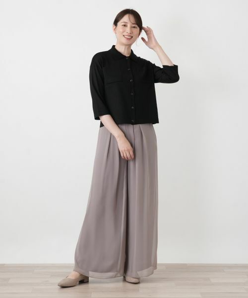 Leilian / レリアン カーディガン・ボレロ | 襟付きニットシャツ【Leilian WHITE LABEL】 | 詳細4