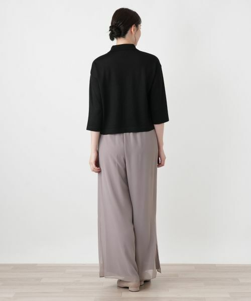 Leilian / レリアン カーディガン・ボレロ | 襟付きニットシャツ【Leilian WHITE LABEL】 | 詳細6